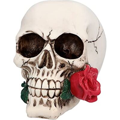 Boland Totenkopf Deko aus Polyresin, Halloween Dekoration für Haus und Garten, Deko Schädel, Tischdekoration Boland Totenkopf Deko aus Polyresin, Halloween Dekoration für Haus und Garten, Deko Schädel, Tischdekoration