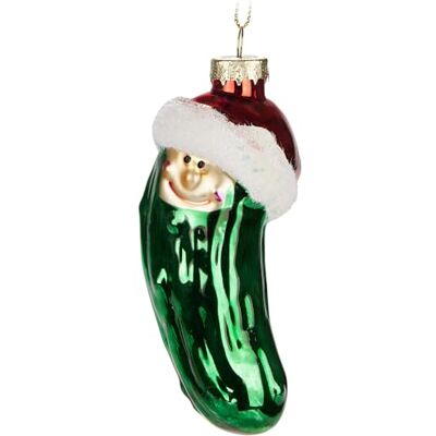 BRUBAKER Gurke Weihnachten Handbemalte Weihnachtskugel aus Glas 12 cm Baumkugel Weihnachtsgurke Grün Weihnachtsdekoration Mundgeblasener Christbaumschmuck Figur Lustig Deko Anhänger BRUBAKER Gurke Weihnachten Handbemalte Weihnachtskugel aus Glas 12 cm Baumkugel Weihnachtsgurke Grün Weihnachtsdekoration Mundgeblasener Christbaumschmuck Figur Lustig Deko Anhänger
