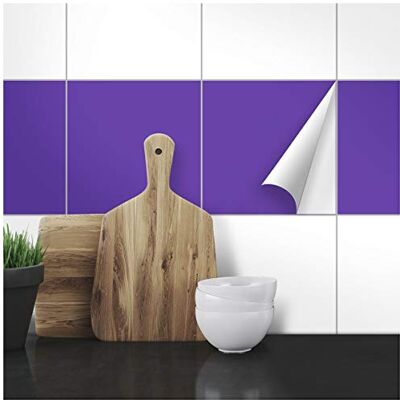 WANDKINGS Fliesenaufkleber 19,5 x 19,5 cm, 20 Stück VIOLETT SEIDENMATT WANDKINGS Fliesenaufkleber 19,5 x 19,5 cm, 20 Stück VIOLETT SEIDENMATT