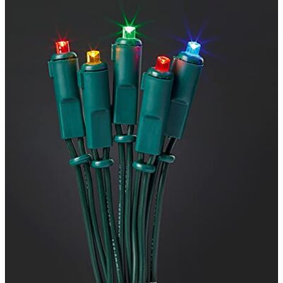 hellum Mini LED-Lichterkette innen 100 LED, bunt, Kabel grün, Fenster Mini Lichterkette 220 V mit Stecker, 14,85 m beleuchtete Länge, für DIY Dekoration Weihnachtsbaum, Wohnzimmer >59lm 563955 hellum Mini LED-Lichterkette innen 100 LED, bunt, Kabel grün, Fenster Mini Lichterkette 220 V mit Stecker, 14,85 m beleuchtete Länge, für DIY Dekoration Weihnachtsbaum, Wohnzimmer >59lm 563955