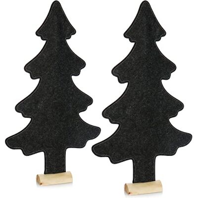com-four ® 2X dekorativer Filz-Aufsteller für Weihnachten, Tannenbaum Filz mit Massivholz-Fuß winterliches Wohnaccessoire Weihnachtsbaum als Wohnraum-Dekoration com-four ® 2X dekorativer Filz-Aufsteller für Weihnachten, Tannenbaum Filz mit Massivholz-Fuß winterliches Wohnaccessoire Weihnachtsbaum als Wohnraum-Dekoration