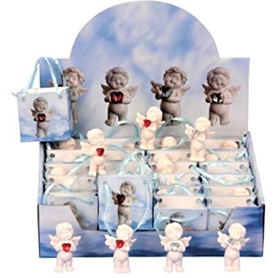 unbekannt 24 x Engel Figuren mit Herz Engelfigur Babyengel Weiss in Geschenkbox unbekannt 24 x Engel Figuren mit Herz Engelfigur Babyengel Weiss in Geschenkbox