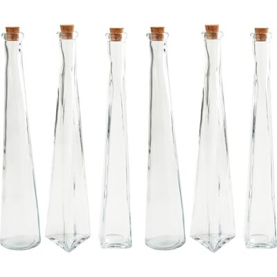VBS Geo Glasflaschen Set 200 ml 6er Höhe 32 cm Glasflasche VBS Geo Glasflaschen Set 200 ml 6er Höhe 32 cm Glasflasche