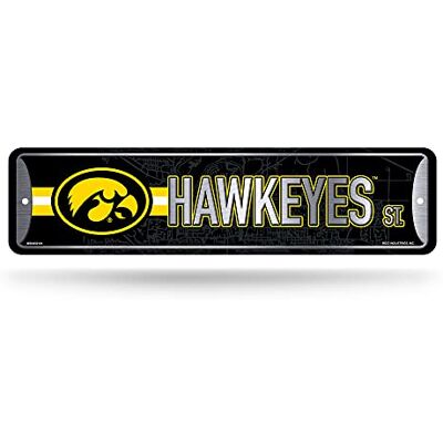 Rico Industries NCAA Iowa Hawkeyes Home Decor Metall-Straßenschild (10,2 x 38,1 cm) – ideal für Zuhause, Büro, Schlafzimmer und Männerhöhle – hergestellt Rico Industries NCAA Iowa Hawkeyes Home Decor Metall-Straßenschild (10,2 x 38,1 cm) – ideal für Zuhause, Büro, Schlafzimmer und Männerhöhle – hergestellt