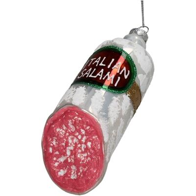 HD Collection Christbaumschmuck Glas 12,7cm Italienische Salami Aufhängen Weihnachtsbaum Anhänger für Weihnachten Christbaumanhänger & Weihnachtsbaumschmuck Weiß Rot HD Collection Christbaumschmuck Glas 12,7cm Italienische Salami Aufhängen Weihnachtsbaum Anhänger für Weihnachten Christbaumanhänger & Weihnachtsbaumschmuck Weiß Rot