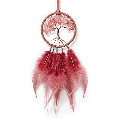 Weldomcor Traumfänger Handgefertigt Dreamcatcher Feder Wandbehang Klein Traumfänger Baum des Lebens Ornament für Auto Baby Shower Car Hochzeit Home Decor Geschenk (Rot) Weldomcor Traumfänger Handgefertigt Dreamcatcher Feder Wandbehang Klein Traumfänger Baum des Lebens Ornament für Auto Baby Shower Car Hochzeit Home Decor Geschenk (Rot)