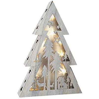 small foot Weihnachtsbeleuchtung, Holz, weiß, 26 x 5.5 x 37 cm small foot Weihnachtsbeleuchtung, Holz, weiß, 26 x 5.5 x 37 cm