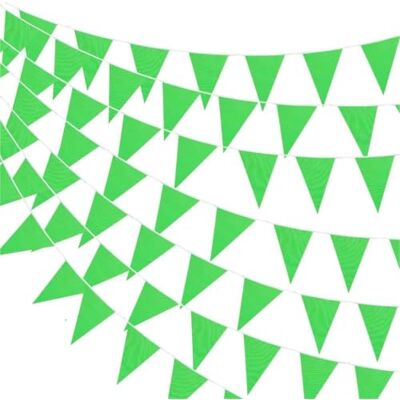 MZSKLW Wimpelkette 5 Stück 10 m Wimpel-Banner-Flaggen String Triangle Bunting Geburtstag Hochzeit Party Dekor(Green Flags) MZSKLW Wimpelkette 5 Stück 10 m Wimpel-Banner-Flaggen String Triangle Bunting Geburtstag Hochzeit Party Dekor(Green Flags)