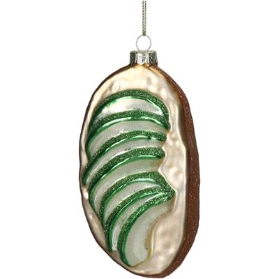 HD Collection Christbaumschmuck 11,4cm Glas Avocado Toast Figur zum Aufhängen handbemalt & mit Glitzer Weihnachtsbaum Anhänger für Weihnachten Christbaumanhänger & Weihnachtsbaumschmuck Brot Grün Beige HD Collection Christbaumschmuck 11,4cm Glas Avocado Toast Figur zum Aufhängen handbemalt & mit Glitzer Weihnachtsbaum Anhänger für Weihnachten Christbaumanhänger & Weihnachtsbaumschmuck Brot Grün Beige