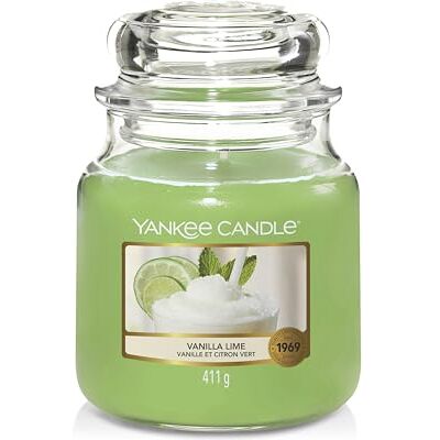 Yankee Candle Duftkerze im Glas (Mittelgroß) Vanilla Lime Brenndauer bis zu 75 Stunden Yankee Candle Duftkerze im Glas (Mittelgroß) Vanilla Lime Brenndauer bis zu 75 Stunden