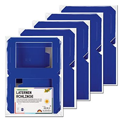 PARTY DISCOUNT NEU Laternen Rohlinge zum Stecken, 400g/m², Eckig: 13,5x13,5x18cm, 5 Stück, Dunkelblau PARTY DISCOUNT NEU Laternen Rohlinge zum Stecken, 400g/m², Eckig: 13,5x13,5x18cm, 5 Stück, Dunkelblau