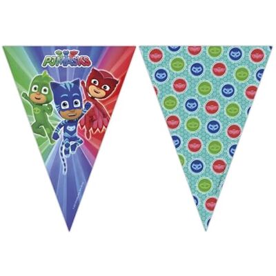 Procos 88636 Flaggenbanner PJ Masks, 9 Fahnen, Girlande aus Kunststoff Procos 88636 Flaggenbanner PJ Masks, 9 Fahnen, Girlande aus Kunststoff