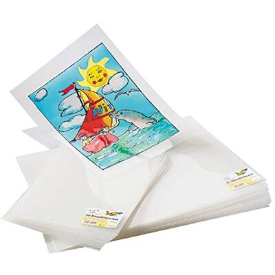 folia 450103 Malunterlage für Fensterbilder, aus Kunststoff, DIN A3 Format, 10 Stück, zum Aufmalen und Abziehen von Window Color Farben folia 450103 Malunterlage für Fensterbilder, aus Kunststoff, DIN A3 Format, 10 Stück, zum Aufmalen und Abziehen von Window Color Farben