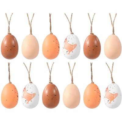 Decoris Ostereier zum Aufhängen 4x6cm gesprenkelt 12er Set Plastikeier mit Aufhänger Kunststoff Deko Eier für Ostern Frühling Kunststoffeier Osterdeko Hängedeko Frühlingsdeko bruchfest Weiß Braun Decoris Ostereier zum Aufhängen 4x6cm gesprenkelt 12er Set Plastikeier mit Aufhänger Kunststoff Deko Eier für Ostern Frühling Kunststoffeier Osterdeko Hängedeko Frühlingsdeko bruchfest Weiß Braun