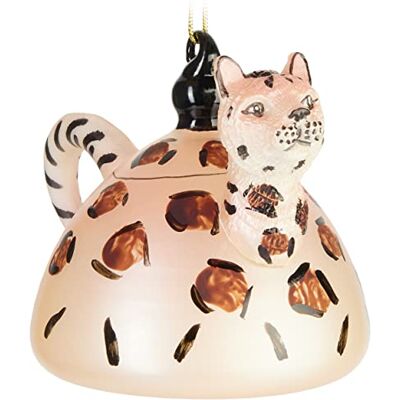 BRUBAKER Teekanne Leopard Weihnachtskugel aus Glas Handbemalt Mundgeblasen Christbaumschmuck Lustig Christbaumkugel Figuren Weihnachtsdeko Anhänger Deko Baumkugel BRUBAKER Teekanne Leopard Weihnachtskugel aus Glas Handbemalt Mundgeblasen Christbaumschmuck Lustig Christbaumkugel Figuren Weihnachtsdeko Anhänger Deko Baumkugel