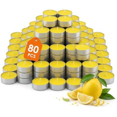 Spetebo Citronella Duft Teelicht 80er Pack Zitronen Duftkerze gegen Mücken Dufkerze mit Zitronen Aroma, Für Garten Balkon Camping Bistro Insekten Schutz Kerze Duftlicht Spetebo Citronella Duft Teelicht 80er Pack Zitronen Duftkerze gegen Mücken Dufkerze mit Zitronen Aroma, Für Garten Balkon Camping Bistro Insekten Schutz Kerze Duftlicht