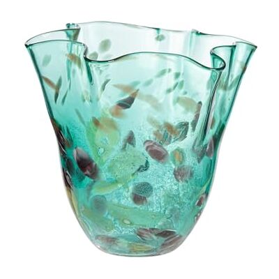 ART Vase Spring aus Glas grün Höhe 22cm x Breite 23cm dekoratives Design wasserdichte Dekovase ART Vase Spring aus Glas grün Höhe 22cm x Breite 23cm dekoratives Design wasserdichte Dekovase