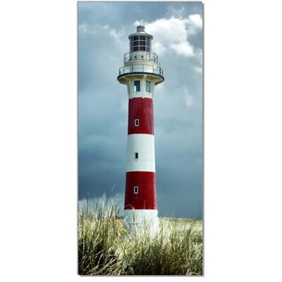 Wallario Selbstklebende Türtapete Leuchtturm am Strand Türposter 93 x 205 cm Abwischbar, rückstandsfrei zu entfernen Wallario Selbstklebende Türtapete Leuchtturm am Strand Türposter 93 x 205 cm Abwischbar, rückstandsfrei zu entfernen