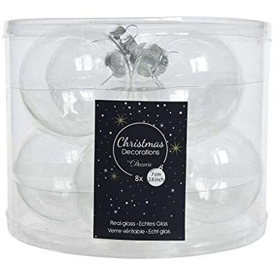 Kaemingk Izaneo 8 Stück Weihnachtskugeln, transparent Kaemingk Izaneo 8 Stück Weihnachtskugeln, transparent