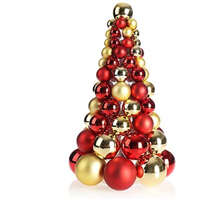 com-four ® Künstlicher Weihnachtsbaum mit Christbaumkugeln Geschmückter Tannenbaum für die Weihnachtsdekoration Christbaum für die Deko zu Weihnachten (01 Stück 30cm goldfarben/rot) com-four ® Künstlicher Weihnachtsbaum mit Christbaumkugeln Geschmückter Tannenbaum für die Weihnachtsdekoration Christbaum für die Deko zu Weihnachten (01 Stück 30cm goldfarben/rot)