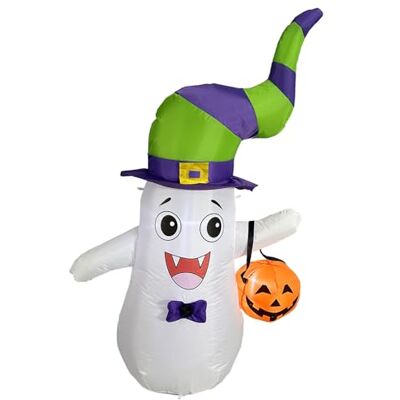 Riethmüller freundlicher Geist 93x57x151 cm Halloween Deko Outdoor & Indoor Figur mit Gebläse, Lichteffekte inkl. Heringe & Seile Party Geister Dekoration für den Garten Riethmüller freundlicher Geist 93x57x151 cm Halloween Deko Outdoor & Indoor Figur mit Gebläse, Lichteffekte inkl. Heringe & Seile Party Geister Dekoration für den Garten