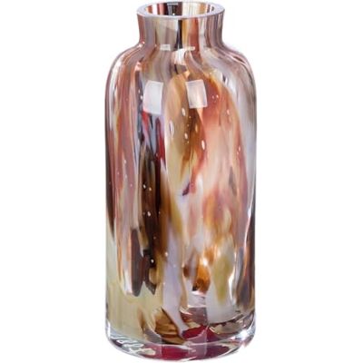 ART Deko Vase Blumenvase Glasvase aus Farbglas Deko Wohnzimmer Geschenk für Frauen Höhe 22 cm Braun Rot ART Deko Vase Blumenvase Glasvase aus Farbglas Deko Wohnzimmer Geschenk für Frauen Höhe 22 cm Braun Rot