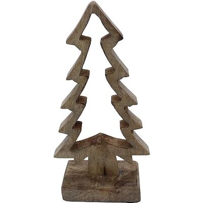 Spetebo Deko Aufsteller Tannenbaum aus Mangoholz 25 cm Holz Weihnachtsbaum zum Aufstellen Weihnachts Tisch Fenster Winter Advent Dekoration Spetebo Deko Aufsteller Tannenbaum aus Mangoholz 25 cm Holz Weihnachtsbaum zum Aufstellen Weihnachts Tisch Fenster Winter Advent Dekoration