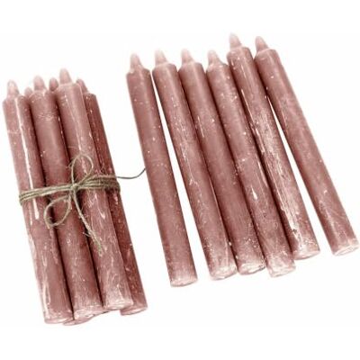 Loberon Kerze 12er Set Bauceau , rosa Stabkerze, Rustikales Finish, Von Hand veredelt, Stimmungsvolle Nuancen Loberon Kerze 12er Set Bauceau , rosa Stabkerze, Rustikales Finish, Von Hand veredelt, Stimmungsvolle Nuancen