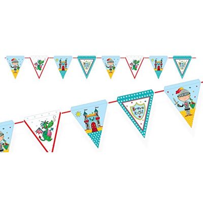 Qualatex 1 Wimpelgirlande der kleine Ritter mit Drachen Rachel Ellen Design bunt ca. 3,6 m 16 Wimpel Qualatex 1 Wimpelgirlande der kleine Ritter mit Drachen Rachel Ellen Design bunt ca. 3,6 m 16 Wimpel