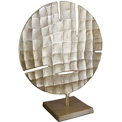 GILDE Deko Design Skulptur XL rundes Dekoobjekt aus Aluminium Fabe: helles Gold Höhe 38 cm GILDE Deko Design Skulptur XL rundes Dekoobjekt aus Aluminium Fabe: helles Gold Höhe 38 cm
