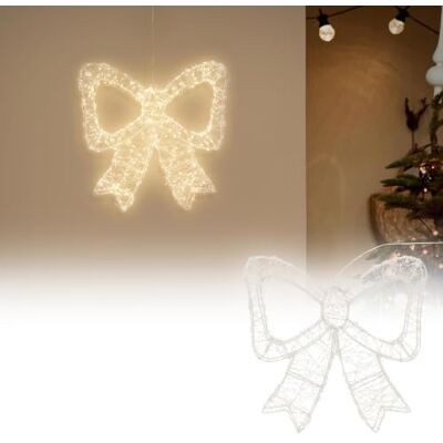 ECD Germany LED Weihnachtsschleife, Weihnachtsdeko Innen & Außen 37x33 cm LED Schleife Weihnachten mit Timer, IP44 spritzwassergeschützt, Weihnachtsbeleuchtung für Fenster & Tür, 500 LED Warmweiß ECD Germany LED Weihnachtsschleife, Weihnachtsdeko Innen & Außen 37x33 cm LED Schleife Weihnachten mit Timer, IP44 spritzwassergeschützt, Weihnachtsbeleuchtung für Fenster & Tür, 500 LED Warmweiß