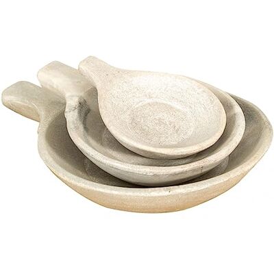 Biscottini Dekorative Wandteller, 31 x 24 x 16 cm, Teller zum Aufhängen aus Marmor, Dekorative Tischplatte, Weiß Biscottini Dekorative Wandteller, 31 x 24 x 16 cm, Teller zum Aufhängen aus Marmor, Dekorative Tischplatte, Weiß