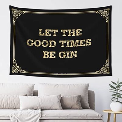STUDE Lustige Hausdekoration "Let The Good Times Be Gin", Wandteppich, Wanddekoration, Wohnheim, Bar, Männerhöhle, Dekoration (100 x 150 cm) STUDE Lustige Hausdekoration "Let The Good Times Be Gin", Wandteppich, Wanddekoration, Wohnheim, Bar, Männerhöhle, Dekoration (100 x 150 cm)