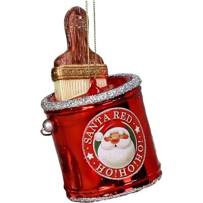 HD Collection Christbaumschmuck Glas 9cm Farbeimer mit Pinsel Aufhängen Weihnachtsbaum Anhänger für Weihnachten Christbaumanhänger & Weihnachtsbaumschmuck Rot HD Collection Christbaumschmuck Glas 9cm Farbeimer mit Pinsel Aufhängen Weihnachtsbaum Anhänger für Weihnachten Christbaumanhänger & Weihnachtsbaumschmuck Rot