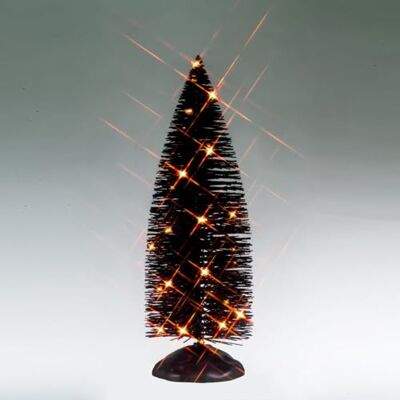 Lemax Black Bristle Tree with Orange Lights Lemax Black Bristle Tree with Orange Lights
