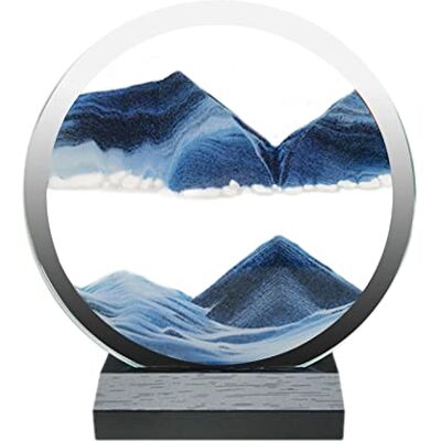 Niktule Fließende Sandmalerei Beweglicher Sand Rundes Bild Dynamisch, Dynamische -Treibsandmalerei Flüssige Sanduhr-Ornamente Mit Rundem Glasausblick Sandmalerei Desktop-Dekorationen 7 Zoll Niktule Fließende Sandmalerei Beweglicher Sand Rundes Bild Dynamisch, Dynamische -Treibsandmalerei Flüssige Sanduhr-Ornamente Mit Rundem Glasausblick Sandmalerei Desktop-Dekorationen 7 Zoll