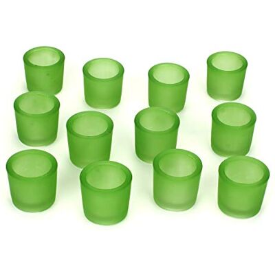 NoNa 12er Set 6 cm Teelichtglas Glas Farbe Grün Kerzenglas Windlicht Kerzengläser NoNa 12er Set 6 cm Teelichtglas Glas Farbe Grün Kerzenglas Windlicht Kerzengläser