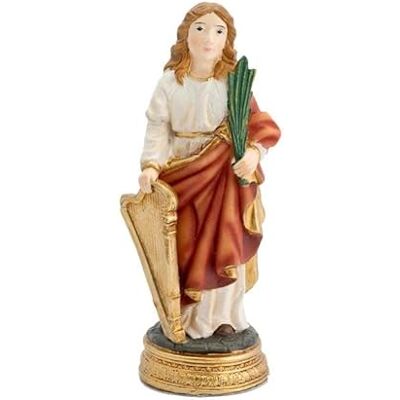DRW Figur Santa Cecilia Harz handbemalt, 13 cm DRW Figur Santa Cecilia Harz handbemalt, 13 cm