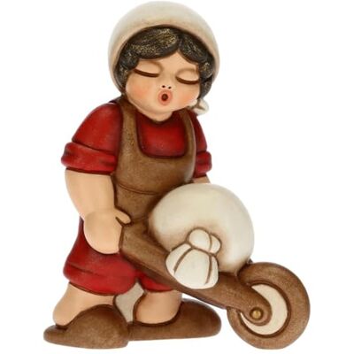 THUN Figur Krippe Herren mit Schubkarre Weihnachtsdekoration Haus Linie Krippe, rote Variante Keramik 6 x 4 x 8 cm THUN Figur Krippe Herren mit Schubkarre Weihnachtsdekoration Haus Linie Krippe, rote Variante Keramik 6 x 4 x 8 cm