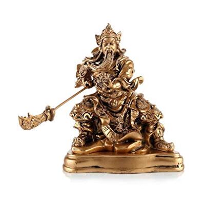 lachineuse – Guan Gong-Beschützer-Gott-Statue – Feng Shui Glücksschutz-Figur – Harz-Statuette – 14 x 11,5 x 8,5 cm – Innendekorationsobjekt – asiatische Geschenkidee lachineuse – Guan Gong-Beschützer-Gott-Statue – Feng Shui Glücksschutz-Figur – Harz-Statuette – 14 x 11,5 x 8,5 cm – Innendekorationsobjekt – asiatische Geschenkidee