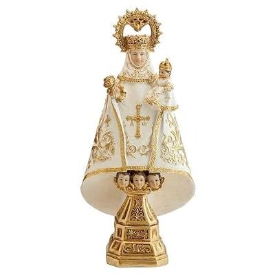DRW Jungfrau Figur Covadonga Beige Harz handbemalt, 22 cm DRW Jungfrau Figur Covadonga Beige Harz handbemalt, 22 cm