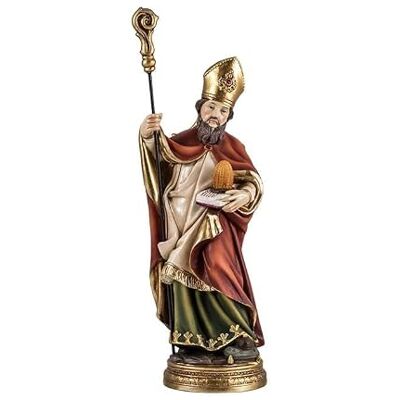 DRW Figur des Heiligen Ambrosius von Mailand, Schutzpatron von Imkern und Schmelzen, aus Kunstharz, handbemalt, 22 cm DRW Figur des Heiligen Ambrosius von Mailand, Schutzpatron von Imkern und Schmelzen, aus Kunstharz, handbemalt, 22 cm