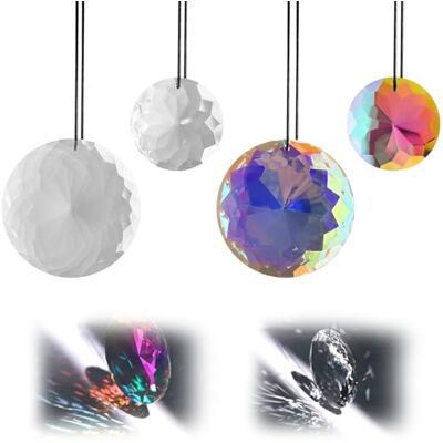 Irenwarl 4 STK Kristallglaskugel, 45mm,75mm Kronleuchter Kristall Prismen, Sonnenfänger Regenbogen-Anhänger, Hängende Anhänger, Hängende Kristall, für Hochzeit Party Dekoration DIY (Bunt, Transparenz) Irenwarl 4 STK Kristallglaskugel, 45mm,75mm Kronleuchter Kristall Prismen, Sonnenfänger Regenbogen-Anhänger, Hängende Anhänger, Hängende Kristall, für Hochzeit Party Dekoration DIY (Bunt, Transparenz)