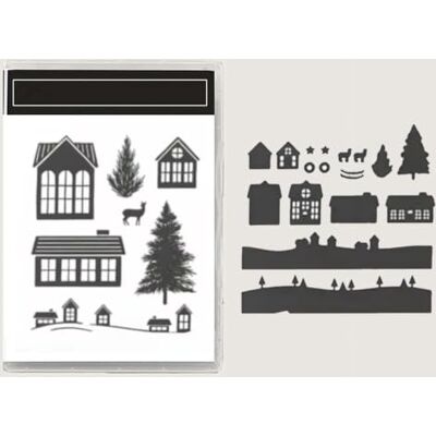 Aruieys Klarstempel & Metallstanzen Set, Weihnachten 2026 Neu Halloween, DIY Scrapbooking Basteln für Geburtstag‑ und Feiertags‑Grußkarten Aruieys Klarstempel & Metallstanzen Set, Weihnachten 2026 Neu Halloween, DIY Scrapbooking Basteln für Geburtstag‑ und Feiertags‑Grußkarten
