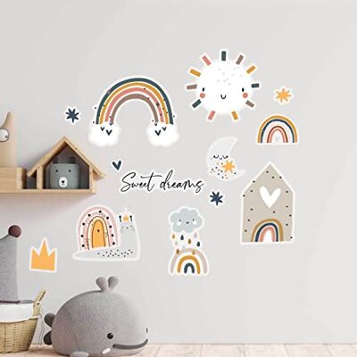 Papierdrachen Wandtattoos 8 Bögen mit Wandstickern für Kinder Kinderzimmer Dekoration Wand Deko Regenbogen 22 x 30 cm je Bogen für Jungen und Mädchen Set 10 Papierdrachen Wandtattoos 8 Bögen mit Wandstickern für Kinder Kinderzimmer Dekoration Wand Deko Regenbogen 22 x 30 cm je Bogen für Jungen und Mädchen Set 10