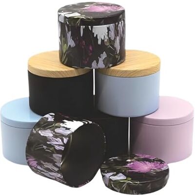 GETSTREE Kerzendosen mit Deckel, 12 Stück, 113 ml, rundes Kerzenglas, DIY-Aromatherapie-Kerzengläser, Lron-Teedosen, Reise-Aufbewahrungsbehälter Flower GETSTREE Kerzendosen mit Deckel, 12 Stück, 113 ml, rundes Kerzenglas, DIY-Aromatherapie-Kerzengläser, Lron-Teedosen, Reise-Aufbewahrungsbehälter Flower
