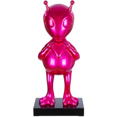 GILDE Skulptur Allie Alien aus Kunstharz und Marmor glänzend pink Höhe 68cm x Breite 30cm Dekoobjekt GILDE Skulptur Allie Alien aus Kunstharz und Marmor glänzend pink Höhe 68cm x Breite 30cm Dekoobjekt