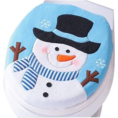 Ailovone Toilettendeckelbezug Sitzbezug WC Toiletten-Deckelbezug Toilettendeckelbezug Weihnachtsdeko Weihnachts-Schneemann-Deckel Einzel-WC-Abdeckung Wärmer Dehnbar Waschbar WC Sitzbezüge (1pcs) Ailovone Toilettendeckelbezug Sitzbezug WC Toiletten-Deckelbezug Toilettendeckelbezug Weihnachtsdeko Weihnachts-Schneemann-Deckel Einzel-WC-Abdeckung Wärmer Dehnbar Waschbar WC Sitzbezüge (1pcs)
