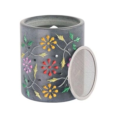 NKlaus Speckstein-Räucherstövchen 9x7,5cm mit Räuchersieb Handgeschnitzt mit Lebensbaum-Motiv für Räucherkohle, Aromatherapie und Dekoration, Gewicht: 270 g NKlaus Speckstein-Räucherstövchen 9x7,5cm mit Räuchersieb Handgeschnitzt mit Lebensbaum-Motiv für Räucherkohle, Aromatherapie und Dekoration, Gewicht: 270 g