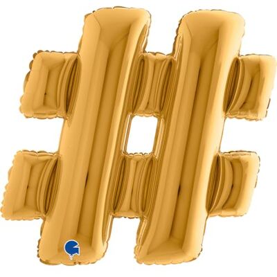 Toyland 40 "Gold Brief Hashtag Ballon Folienballon Party Ballon Toyland 40 "Gold Brief Hashtag Ballon Folienballon Party Ballon